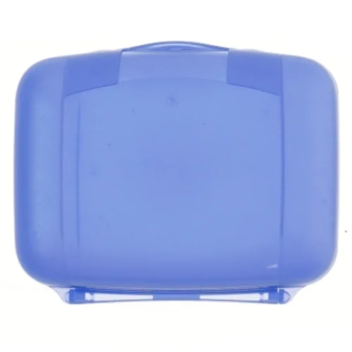 Blå madkasse fra Tupperware (str. 13x16x5 cm)