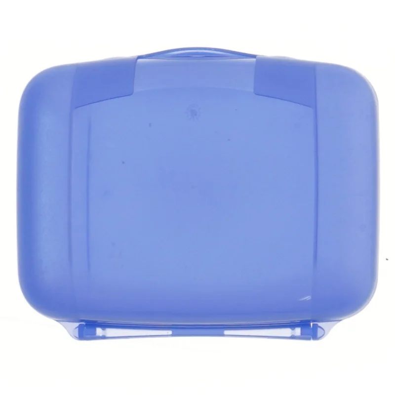 Blå madkasse fra Tupperware (str. 13x16x5 cm)