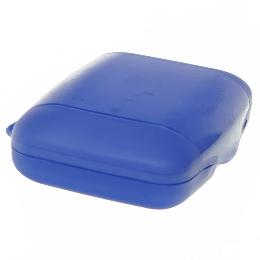 Blå madkasse fra Tupperware (str. 13x16x5 cm)