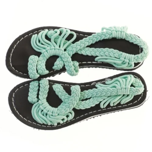 Grønne sandaler med flettet design (str. 25 cm)