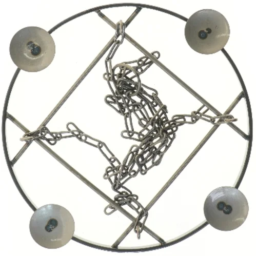 Ophæng til stearinlys med kæde (str. Ø 40 cm)