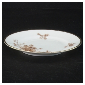 Porcelænstallerkener med blomstermotiv (str. Ø 15 cm)