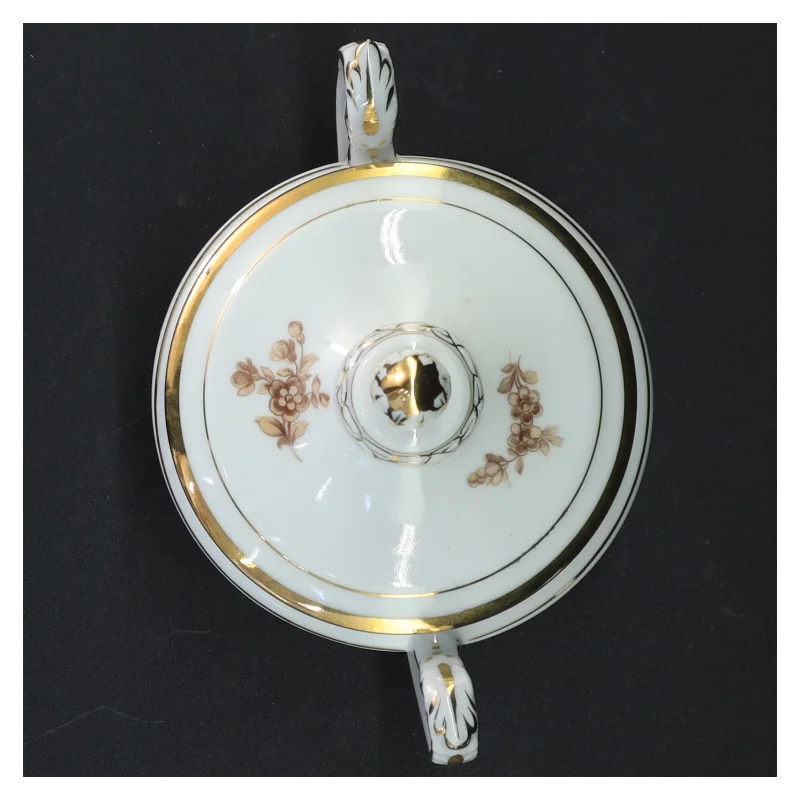 Porcelænssukkerskål med låg (str. Ø 11 cm)