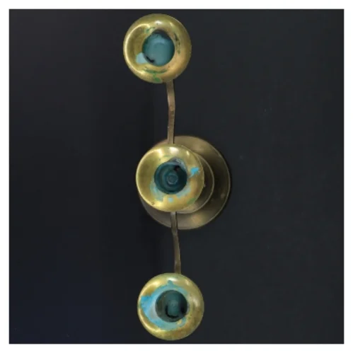 Messing lysestager (str. 22 cm)