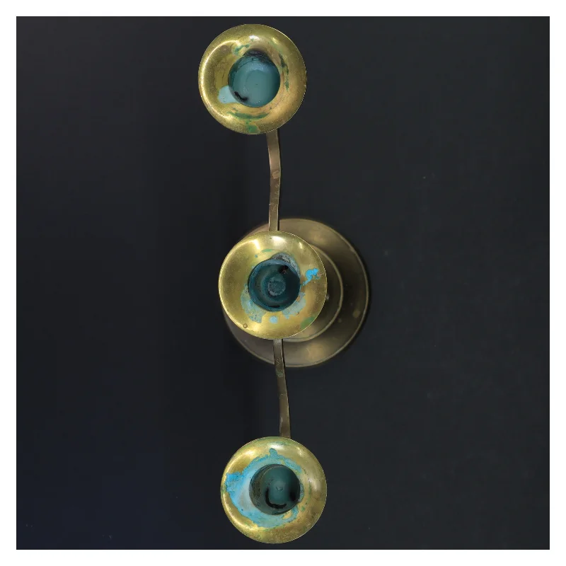 Messing lysestager (str. 22 cm)