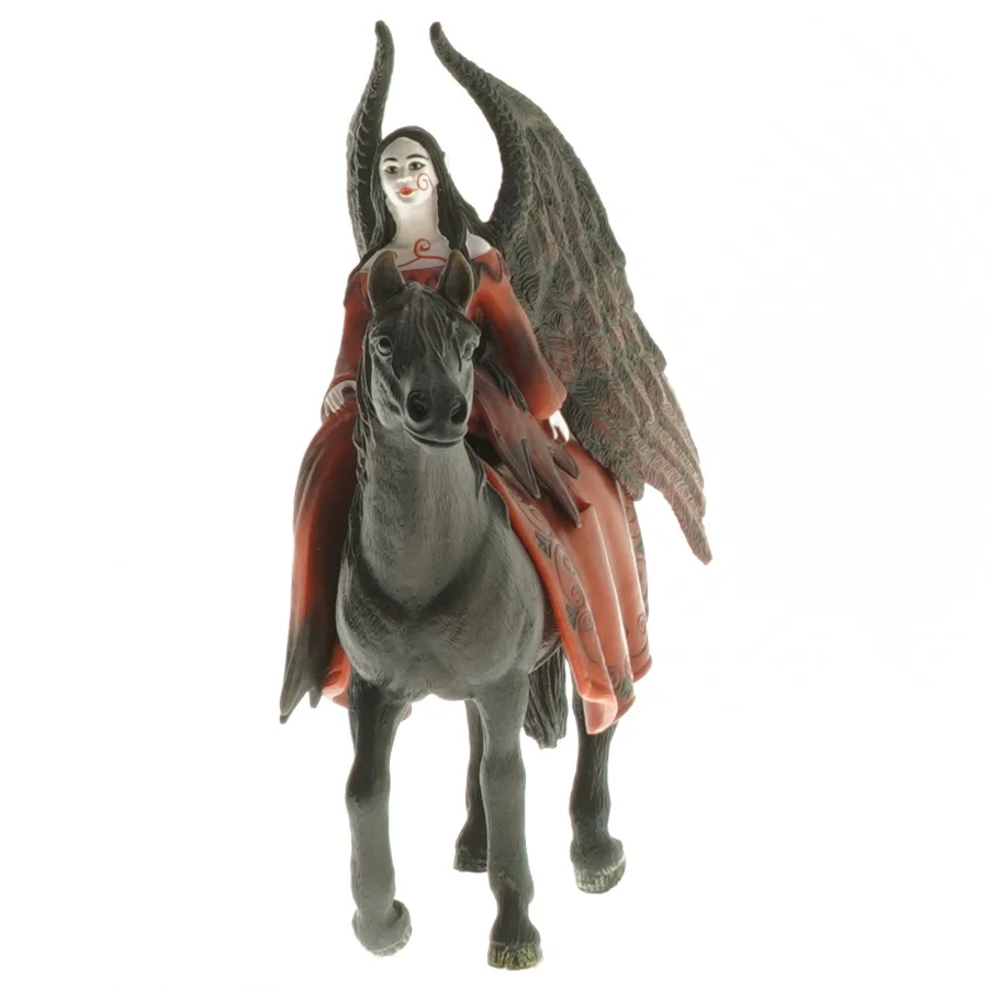 Figur af engel på hest fra Schleich (str. 13,5 cm)