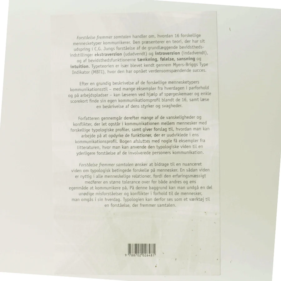 Forståelse fremmer samtalen : 16 mennesketypers kommunikationsstil af Preben Grønkjær (Bog)