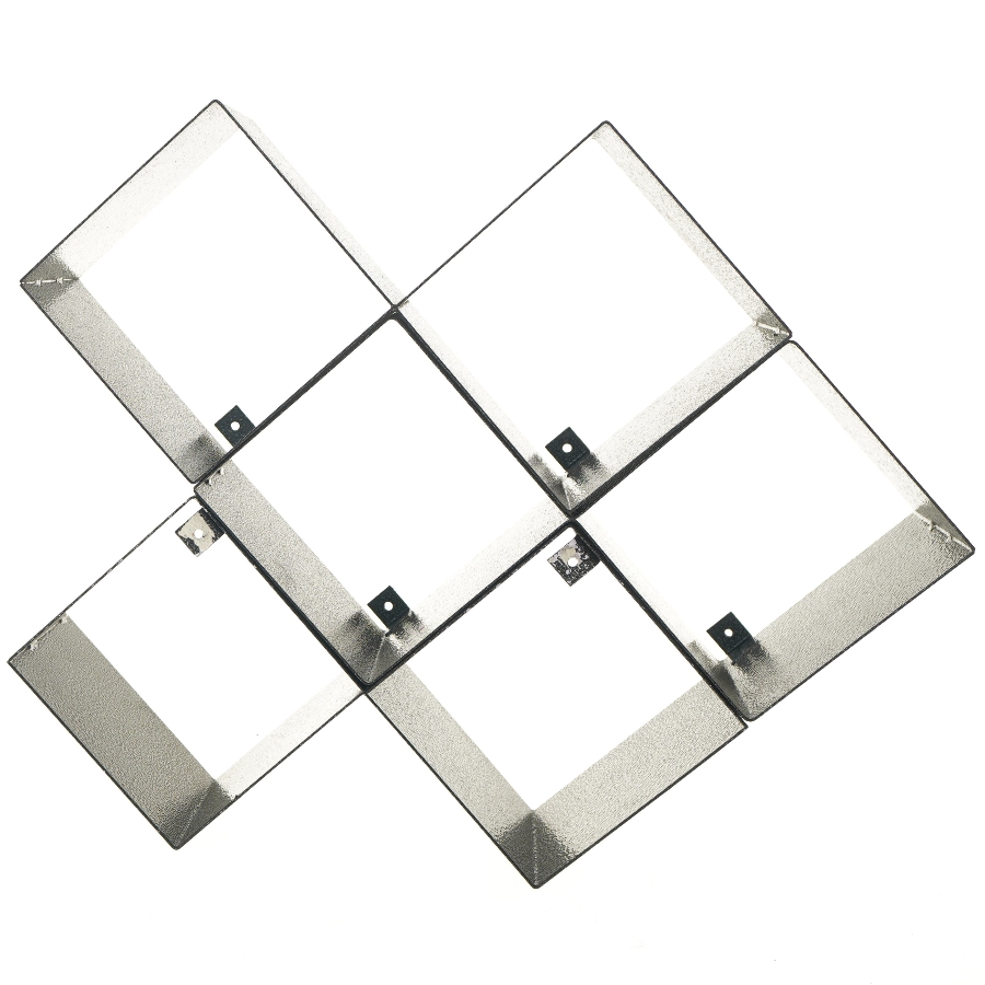 Metal væghylder (str. 3 stk 43x21,5 cm)