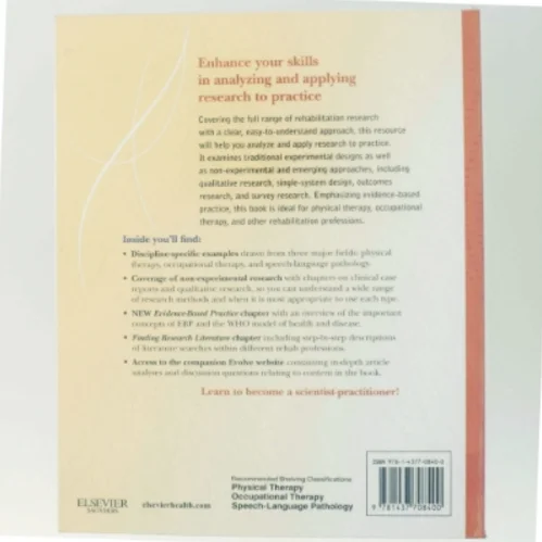 Rehabilitation research : principles and applications (Bog)