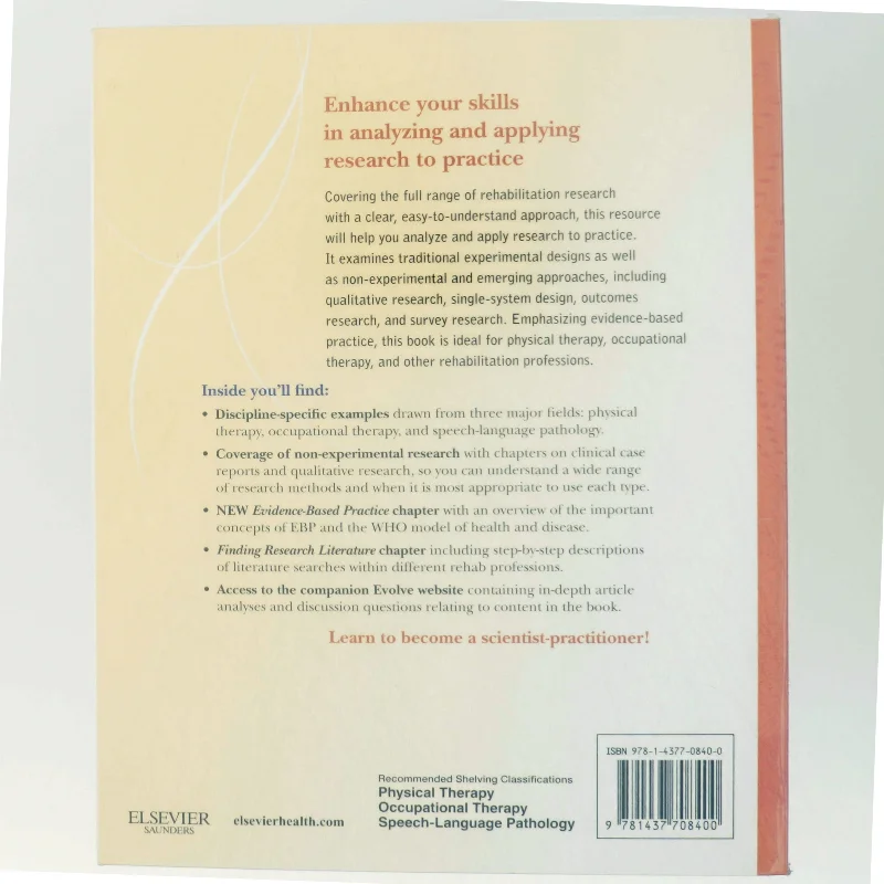 Rehabilitation research : principles and applications (Bog)