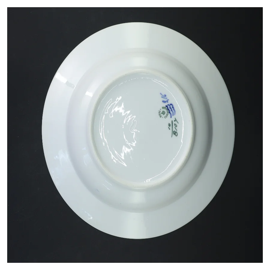 Porcelæn tallerkener med blå blomst 4 stk fra Royal Copenhagen (str. Ø 25,5 cm, 4 styk cm)