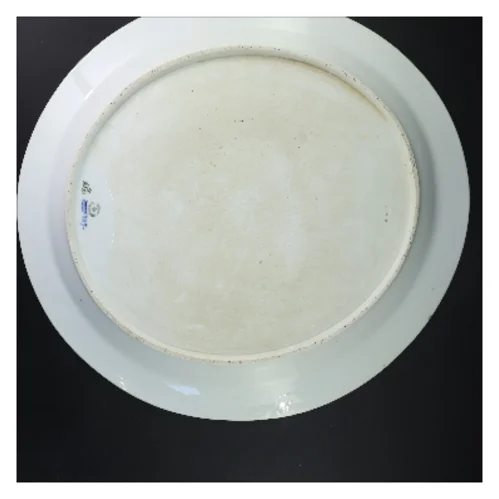 Porcelænsfad med blå blomst fra Royal Copenhagen (str. 49x37,5 cm)