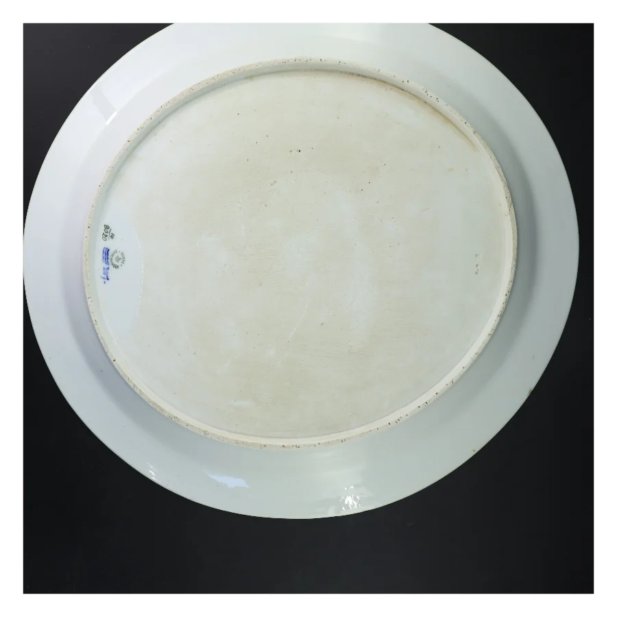 Porcelænsfad med blå blomst fra Royal Copenhagen (str. 49x37,5 cm)