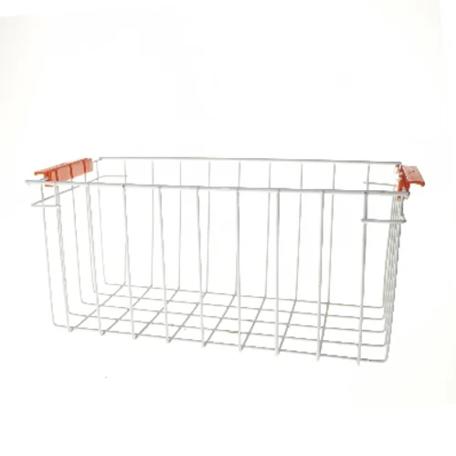 Trådkurv med røde håndtag (str. 49x26x23 cm)