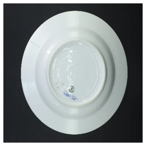 Sæt med 4 blå-blomst dybe tallerkener fra Royal Copenhagen (str. Ø 25,5 cm, 4 styk cm)