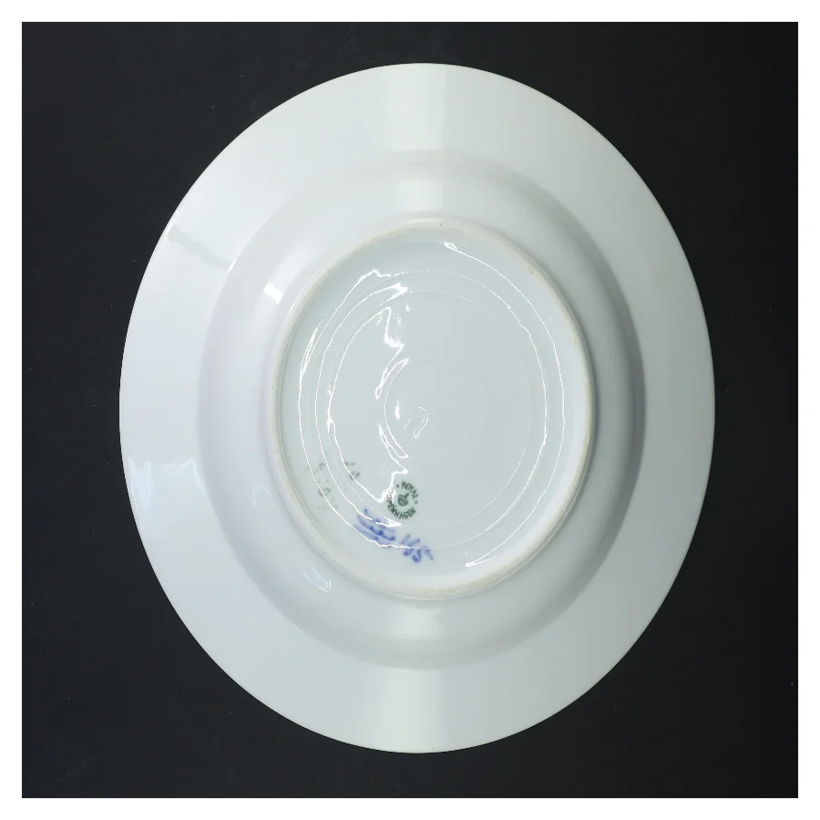 Sæt med 4 blå-blomst dybe tallerkener fra Royal Copenhagen (str. Ø 25,5 cm, 4 styk cm)