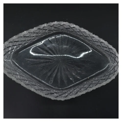 Dekorativ glasfad (str. 33,5x21,5 cm)