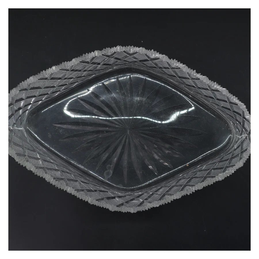 Dekorativ glasfad (str. 33,5x21,5 cm)