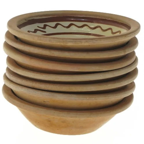 Keramiske skåle med mønster (str. Ø 16 cm, 7 styk cm)