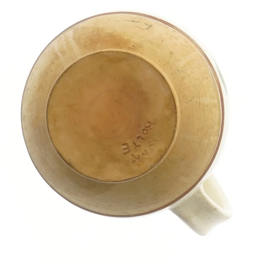 Dekorativ kande med bladmønster (str. 13,5x16 cm) fra Munk Holte