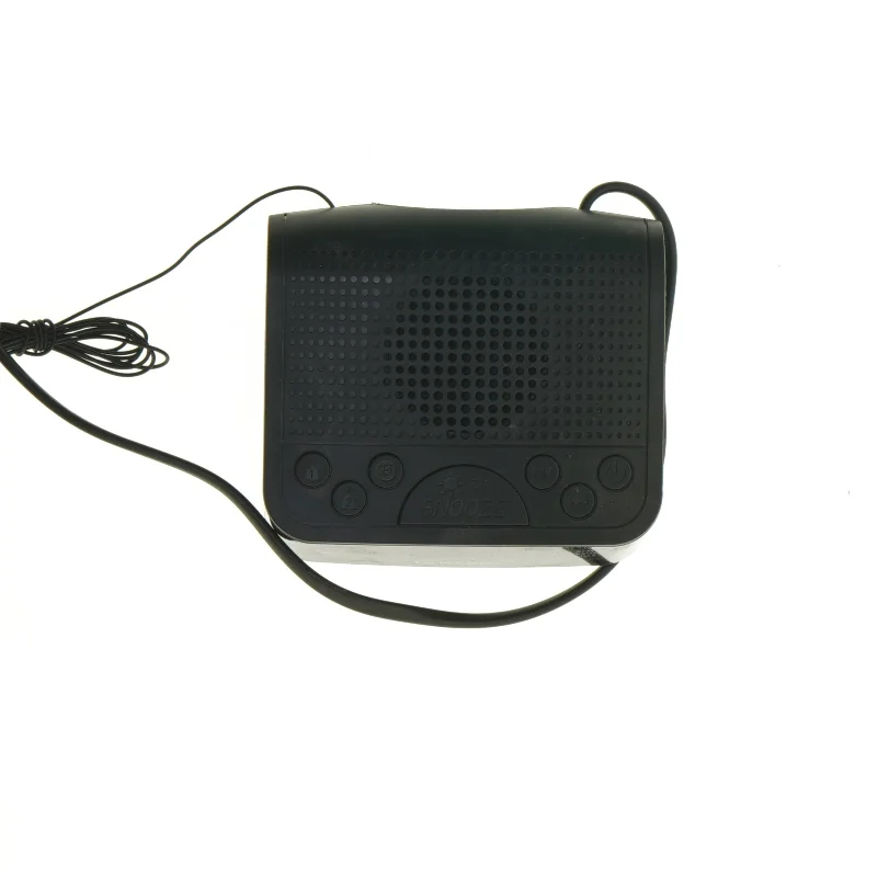 Sort vækkeur med FM radio fra Conzept (str. 12x11 cm)