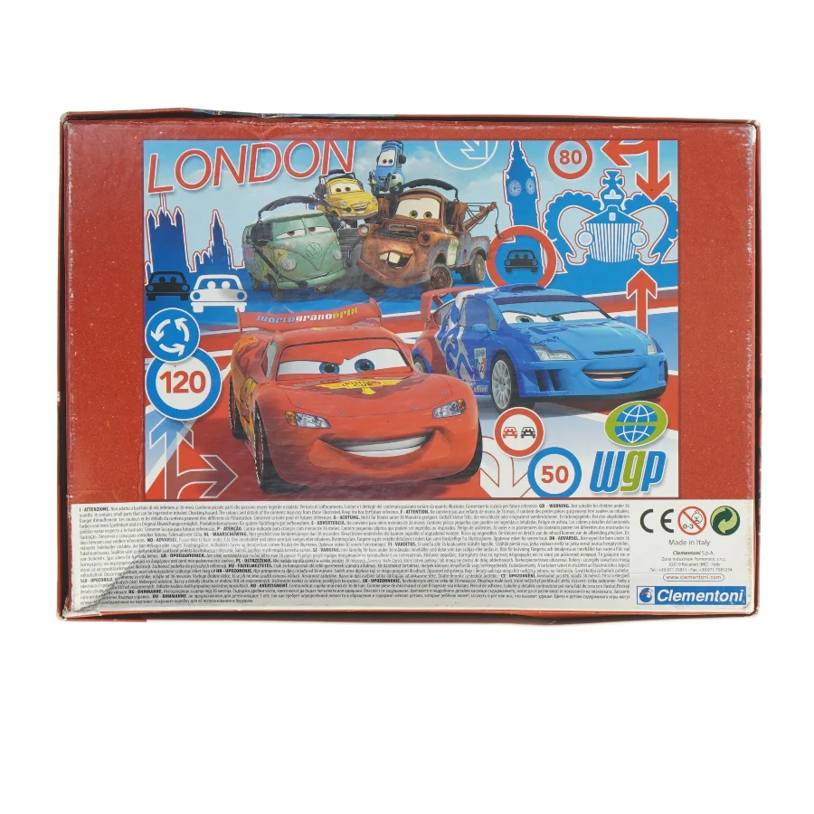 Clementoni Cars 2 puslespil fra Disney (str. 2 x 20 brikker)