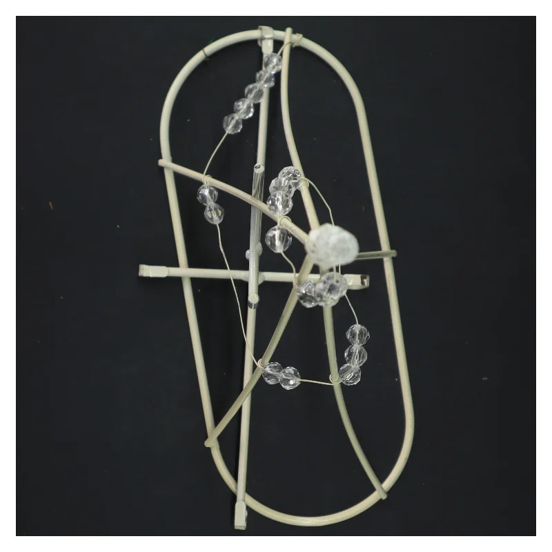 Lysestage med krystaller (str. 37x24x10 cm)