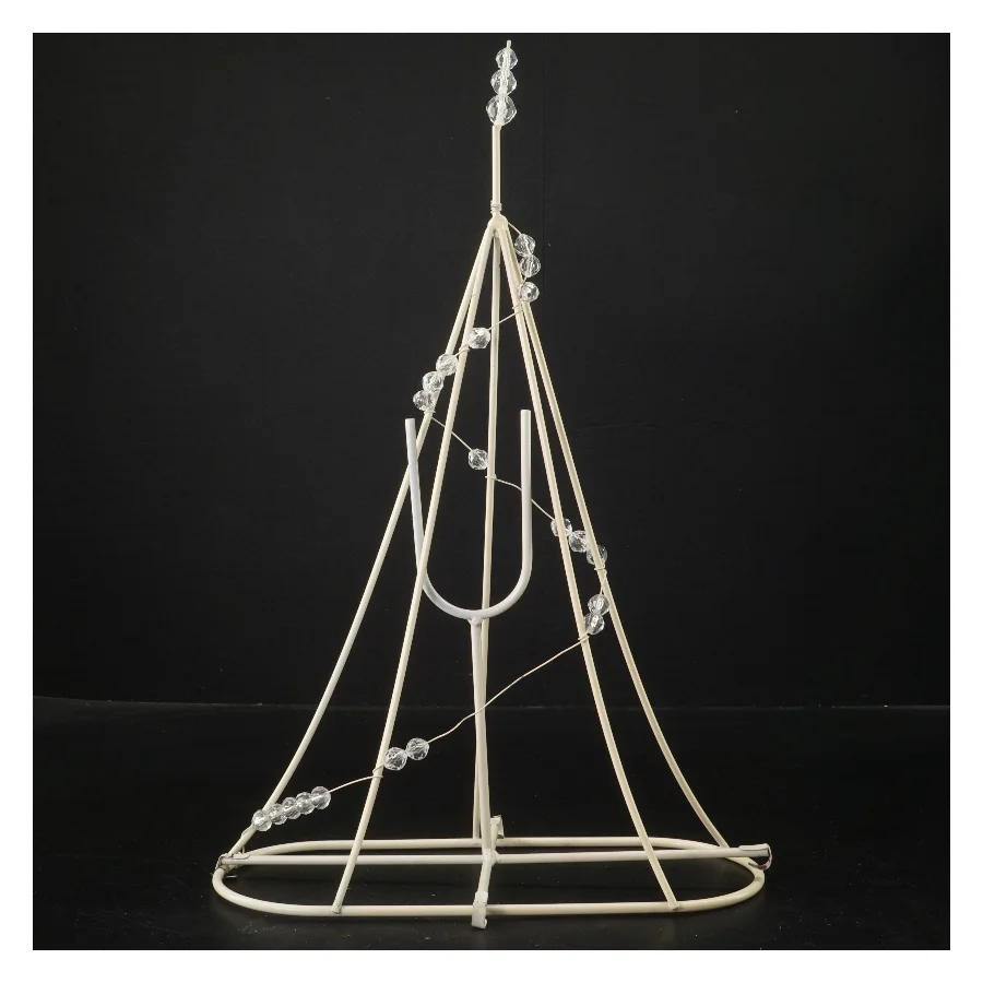Lysestage med krystaller (str. 37x24x10 cm)