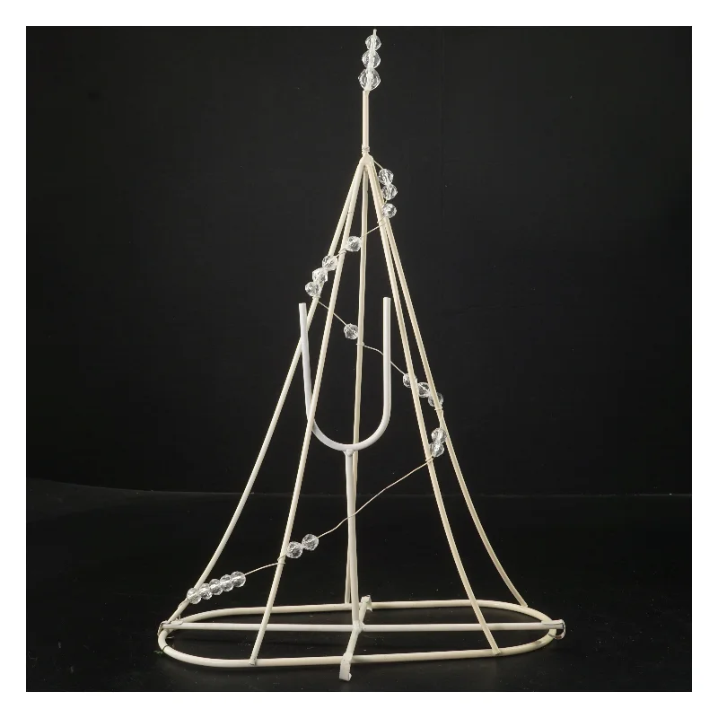 Lysestage med krystaller (str. 37x24x10 cm)