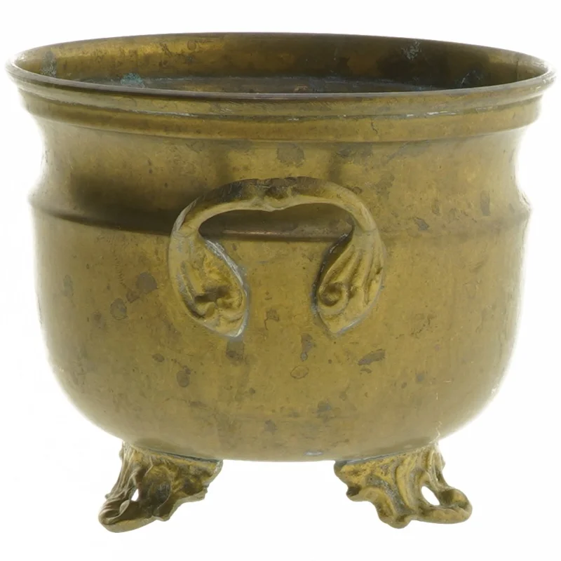 Messing urtepotteskjuler (str. Ø 13,5x11 cm)