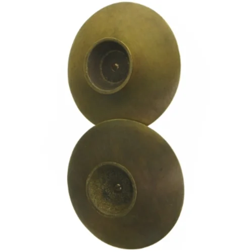 Retro messing lysestager (str. Ø 14x7 cm)