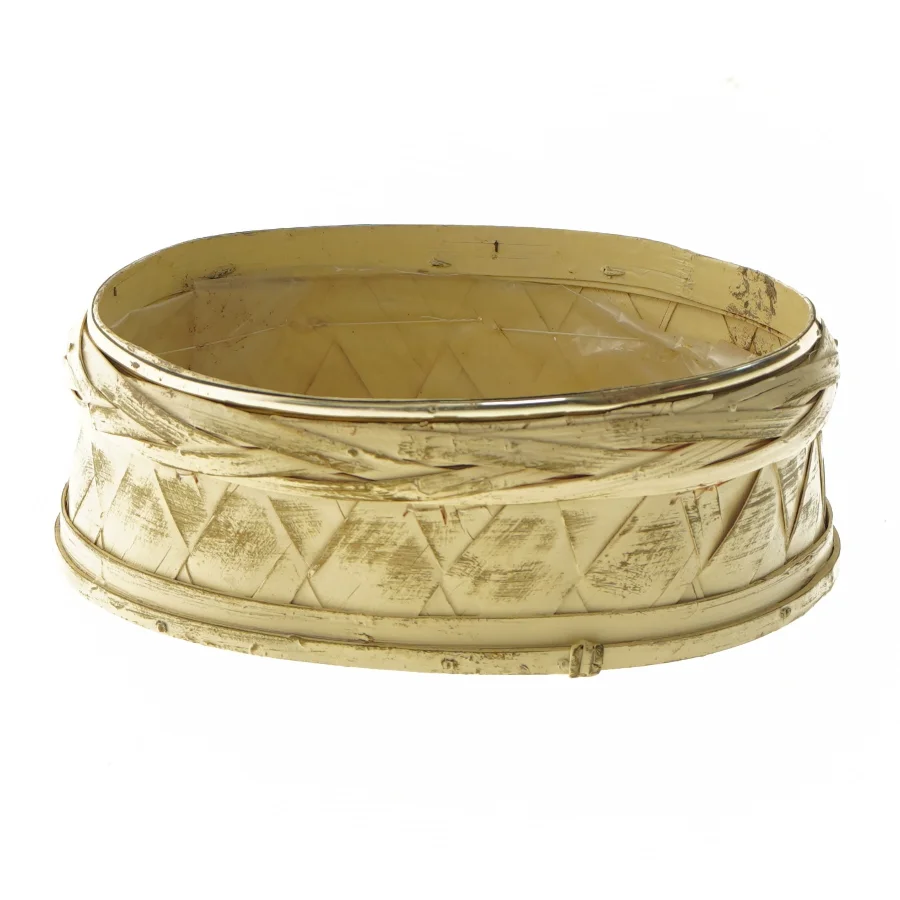 Oval kurv (str. 20x25x8,5 cm)