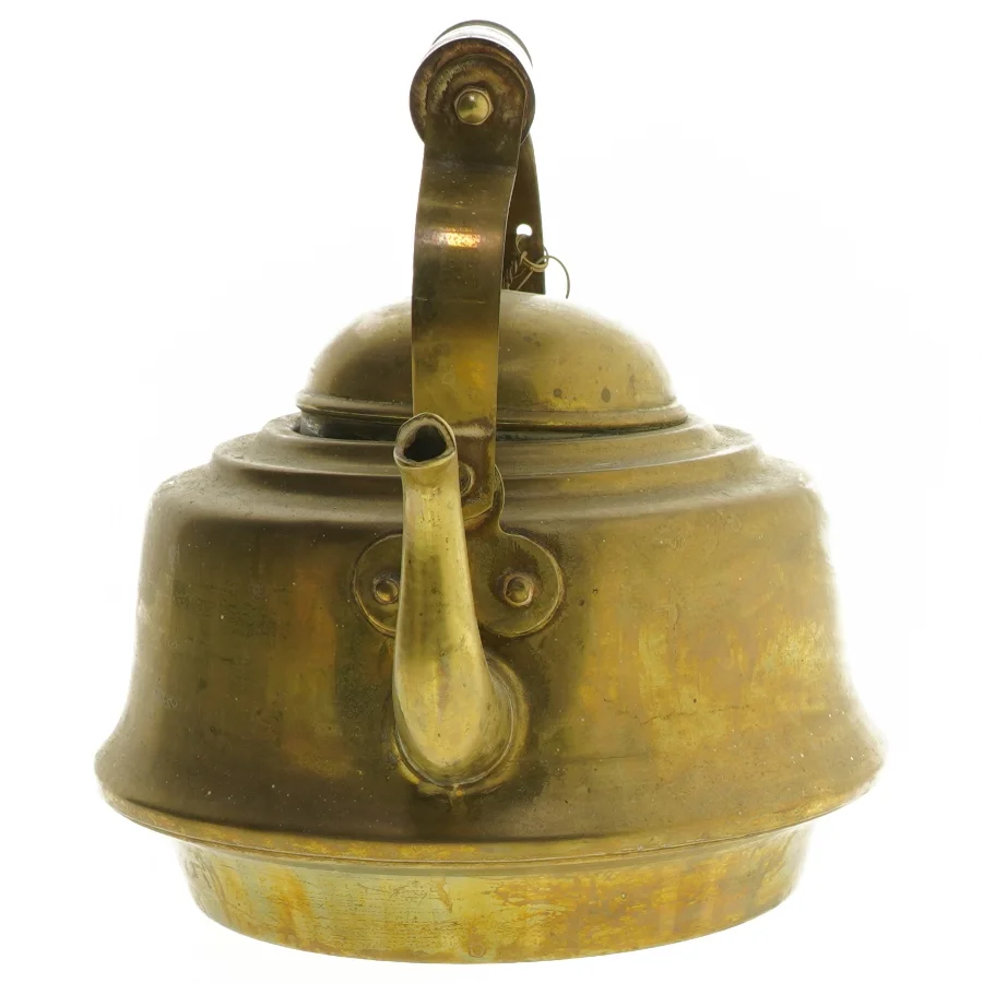 Vintage tekande i messing (str. Ø 18x13 cm)