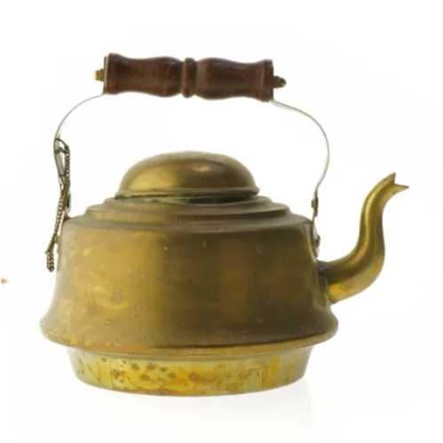 Vintage tekande i messing (str. Ø 18x13 cm)