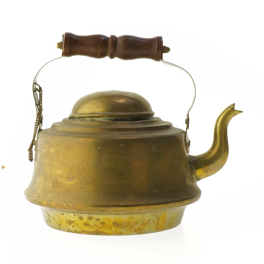 Vintage tekande i messing (str. Ø 18x13 cm)