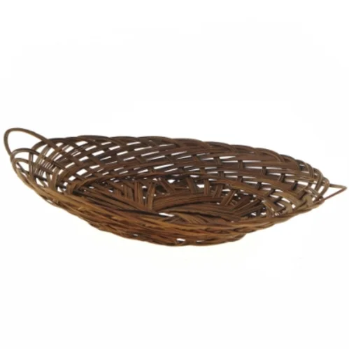 Flettet kurv uden håndtag (str. Ø 28x Ø 20 cm)