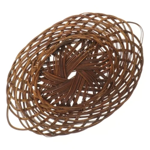 Flettet kurv uden håndtag (str. Ø 28x Ø 20 cm)