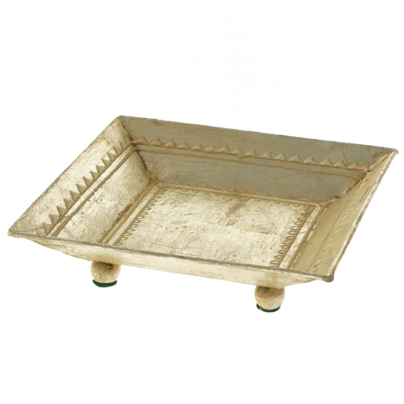 Dekorativ bakke i metal (str. 13x13 cm)