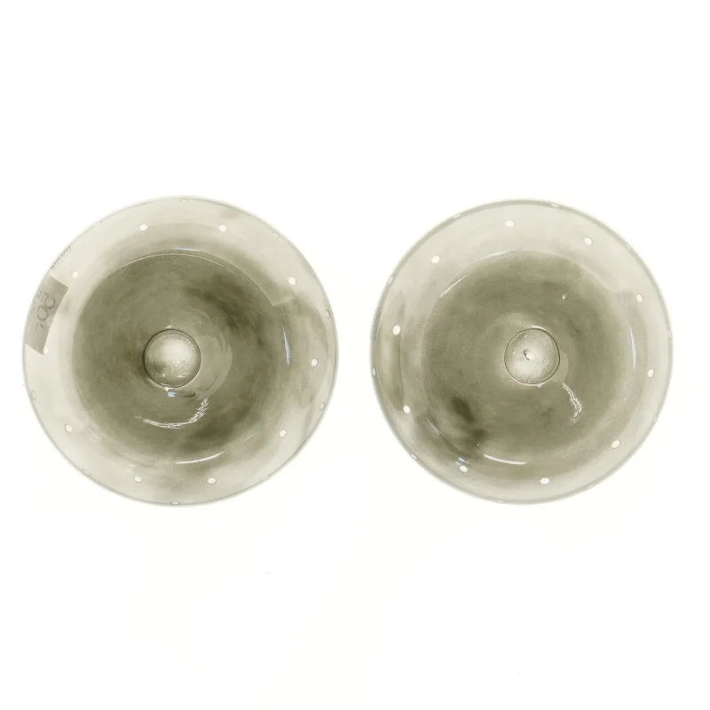 Grå glasskåle med hvide prikker fra Bülow (str. Ø 16 cm)