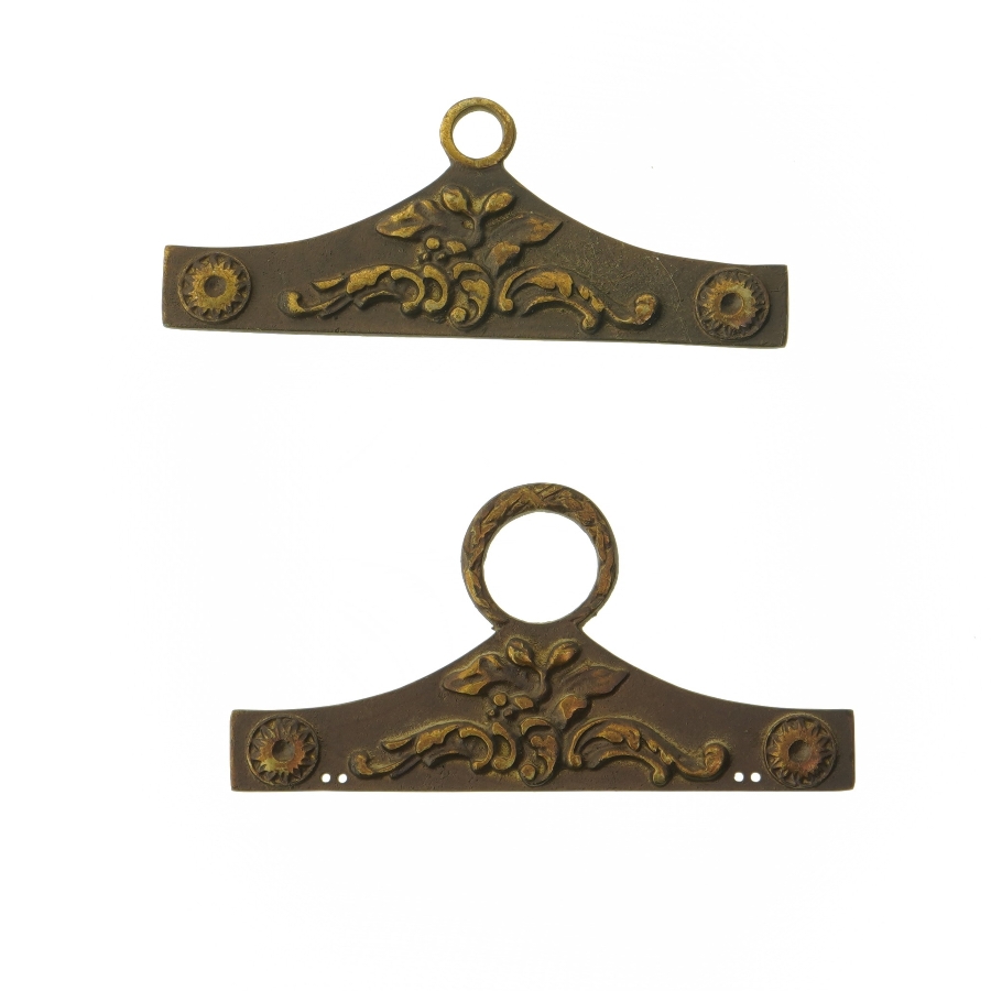 Dekorative messing holdere til klokkestreng(str. 17 cm)