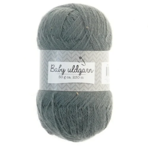 Grøn baby uldgarn (str. 50 g ca 230 m cm)