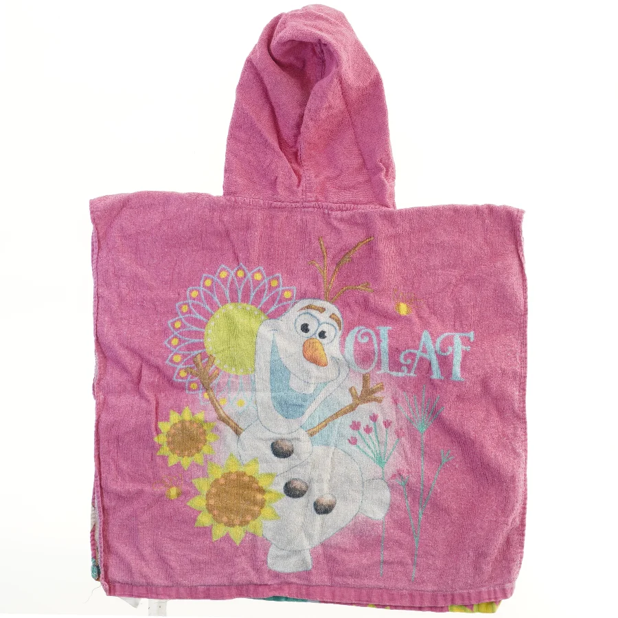 Børneponcho med hætte og Frozen motiv fra Frozen (str. 60x56 cm)