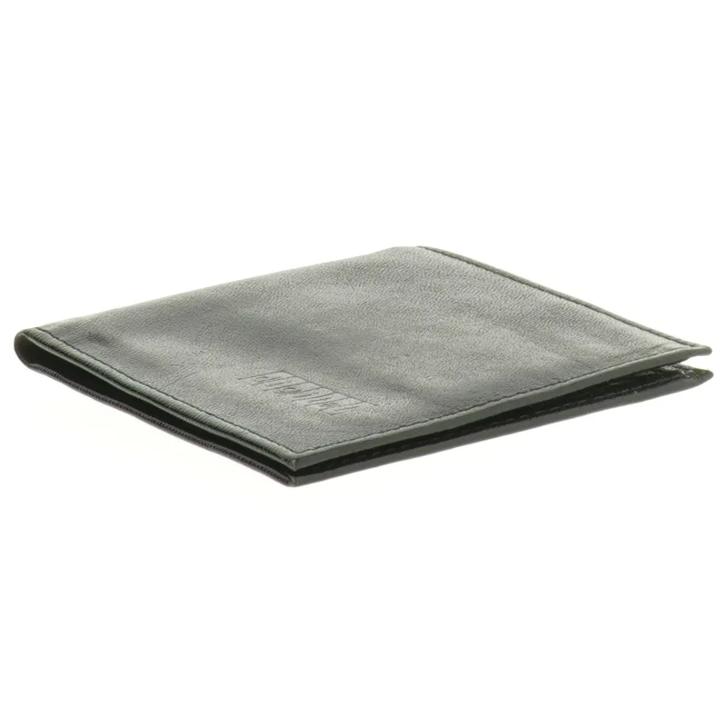 Sort læderpung (str. 12 x 10 cm)