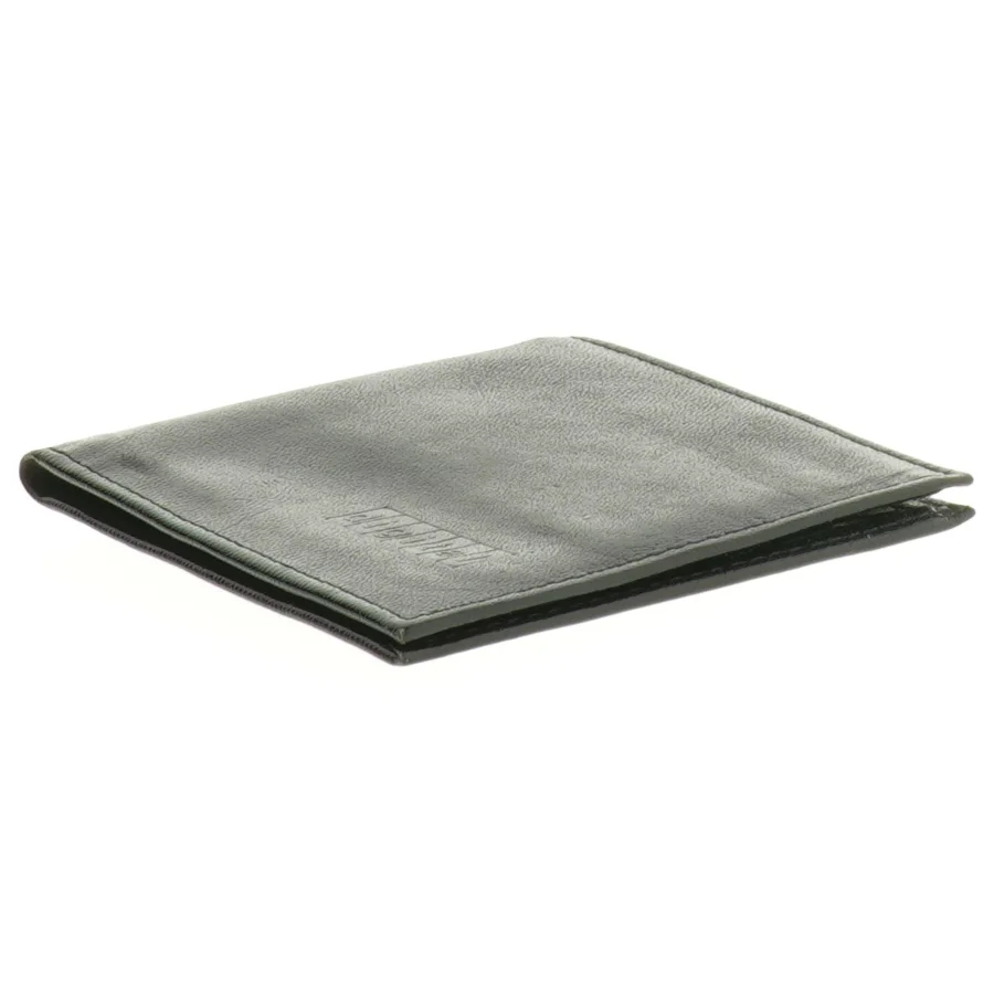 Sort læderpung (str. 12 x 10 cm)