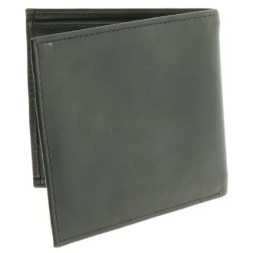 Sort læderpung (str. 12 x 10 cm)