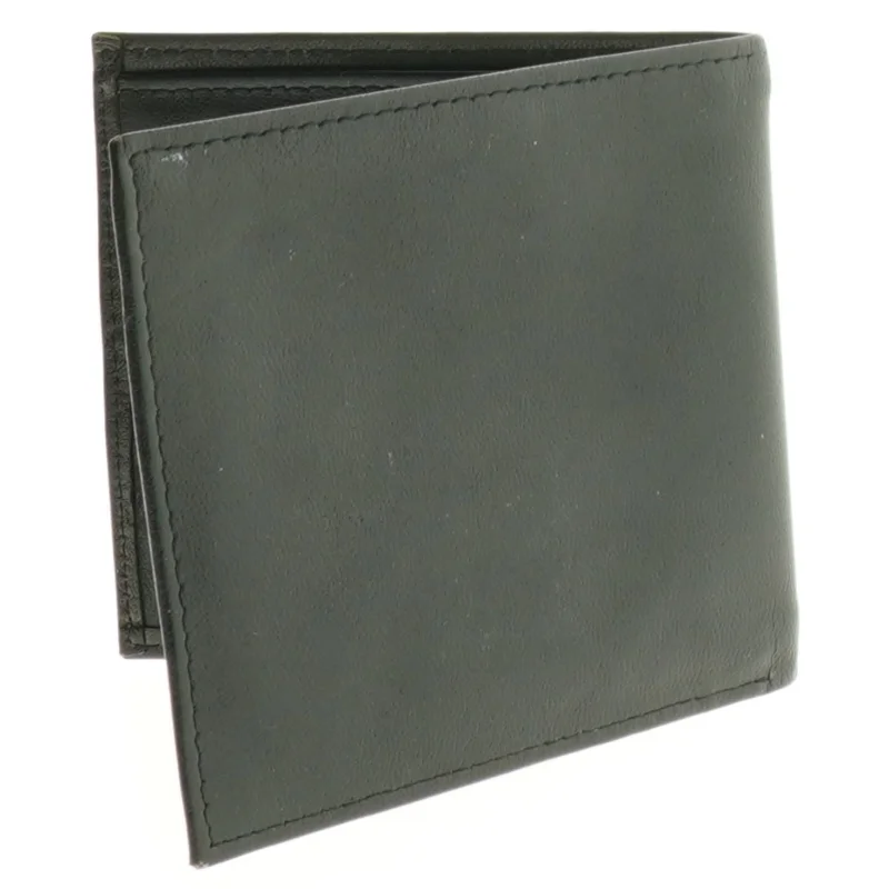 Sort læderpung (str. 12 x 10 cm)