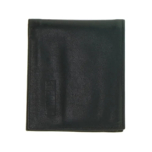 Sort læderpung (str. 12 x 10 cm)