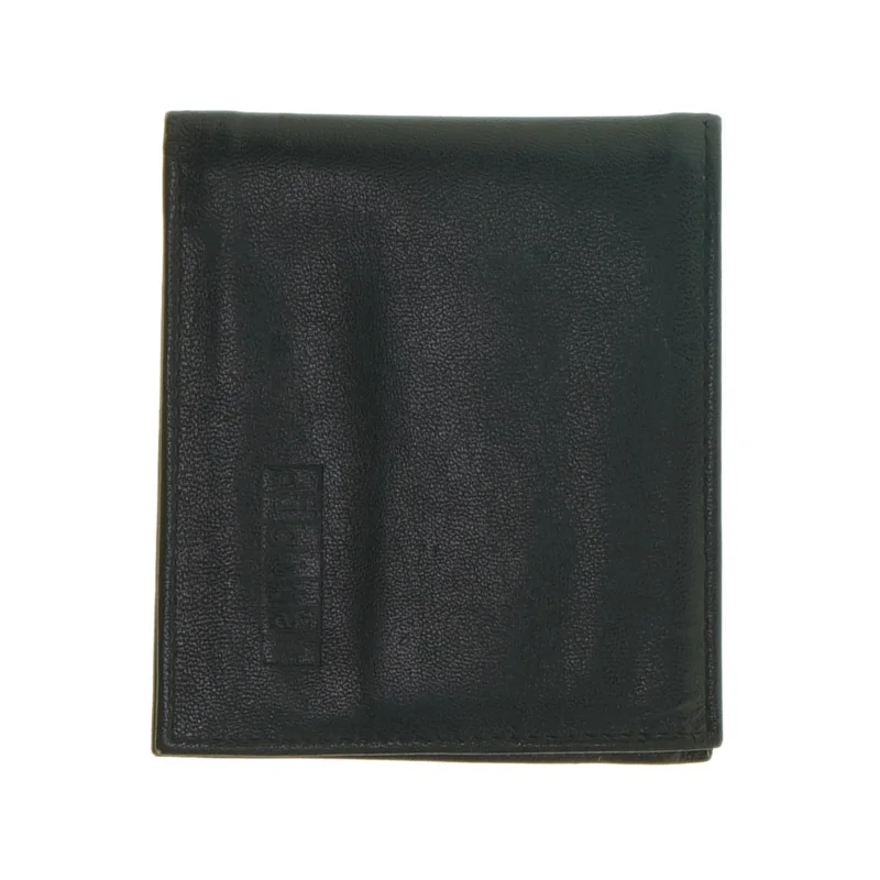 Sort læderpung (str. 12 x 10 cm)