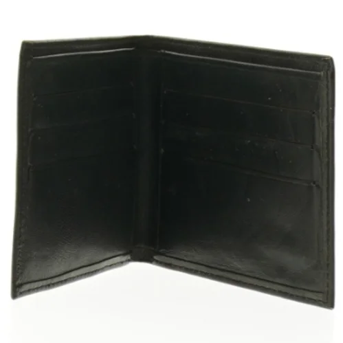 Sort læderpung (str. 12 x 10 cm)