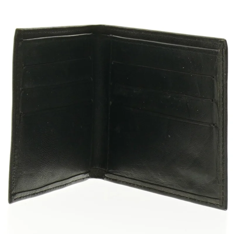 Sort læderpung (str. 12 x 10 cm)